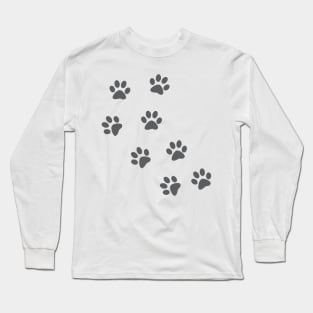 Animal footprint - gray. Long Sleeve T-Shirt